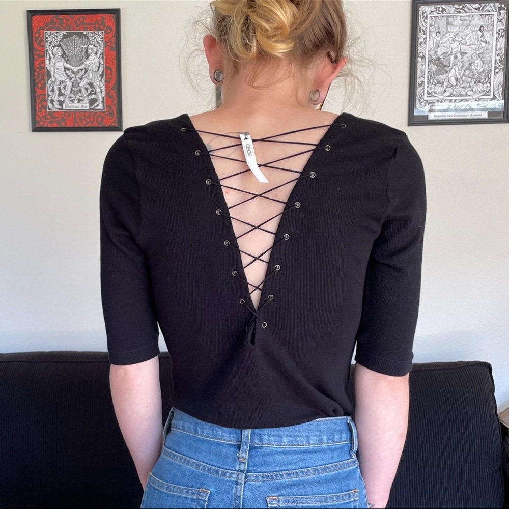 ASOS lace up bodysuit